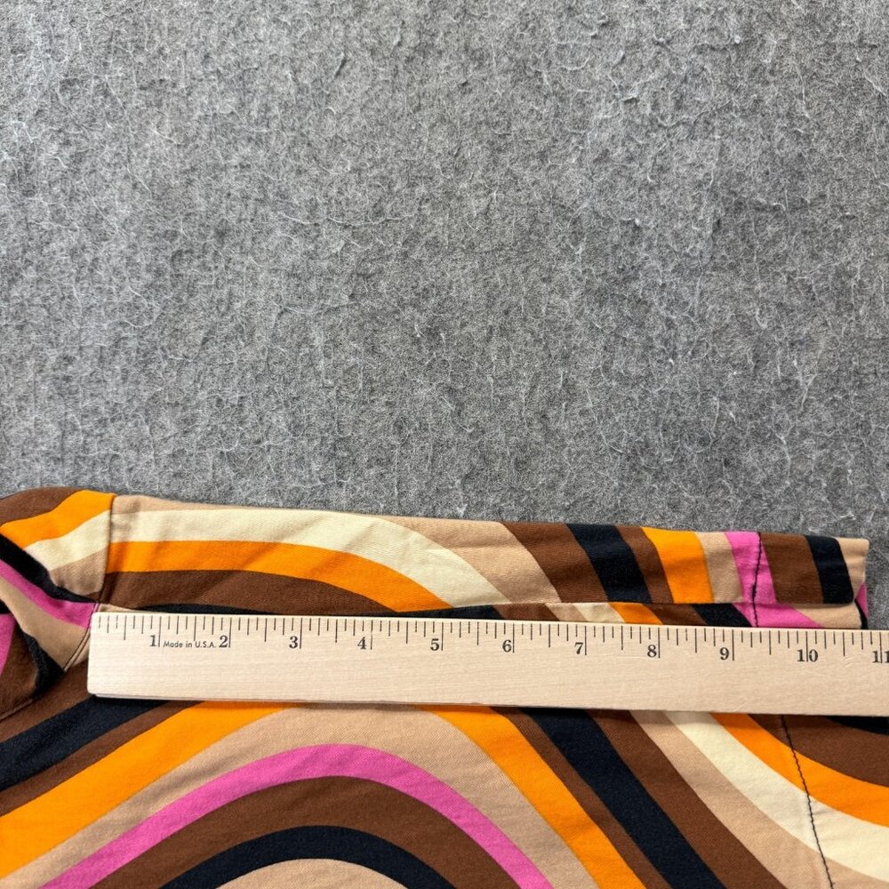 Loudmouth Golf Shorts Men 38 Brown Pink Orange Retro 70's Squiggle Stripes - Picture 11 of 13